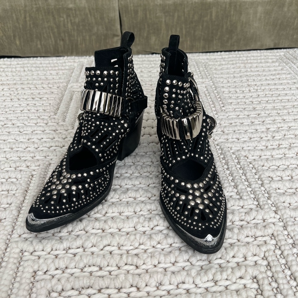 Jeffrey Campbell Studded Black Ankle Boots